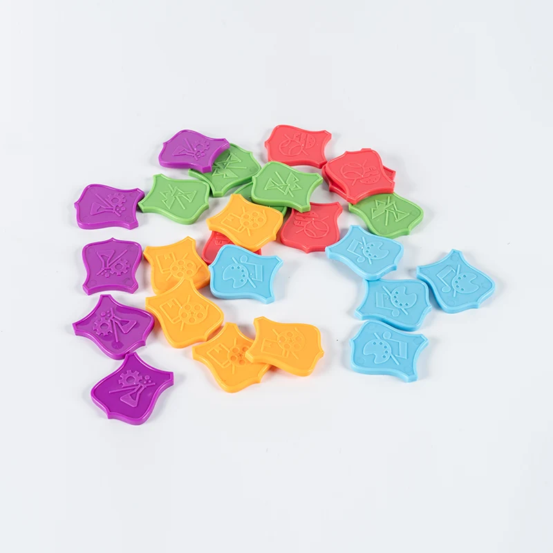 Tokens de plástico para jogos de tabuleiro